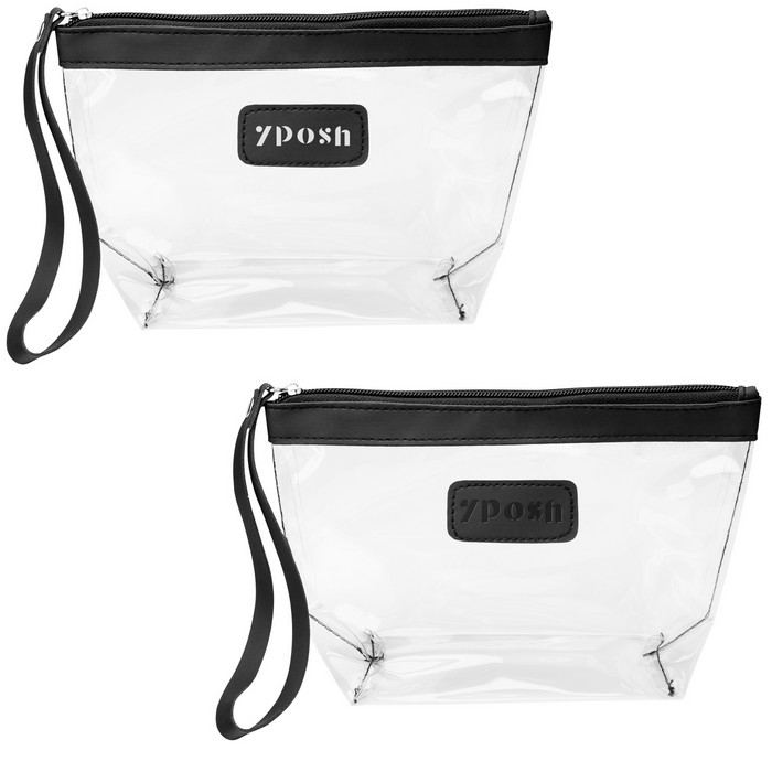 JH30078 Posh Clear Wristlet Pouch With Custom I...